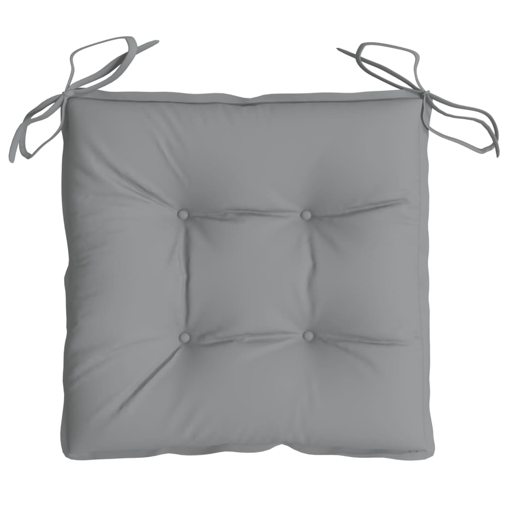 Almofadões de cadeira 4 pcs 40x40x7 cm tecido oxford cinza