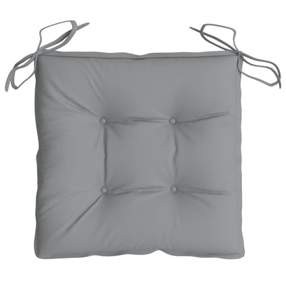 Almofadões de cadeira 4 pcs 40x40x7 cm tecido oxford cinza