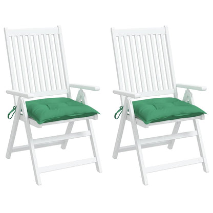 Almofadões de cadeira 2 pcs 40x40x7 cm tecido oxford verde