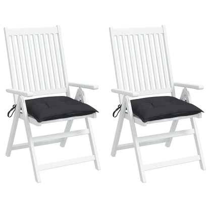 Almofadões de cadeira 2 pcs 40x40x7 cm tecido oxford preto