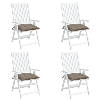 Almofadões de cadeira 4 pcs tecido oxford cinza-acastanhado