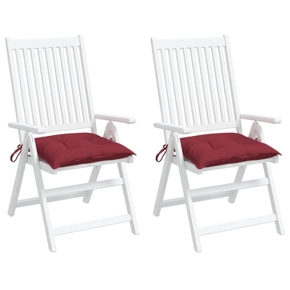 Almofadões de cadeira 2 pcs tecido oxford vermelho tinto