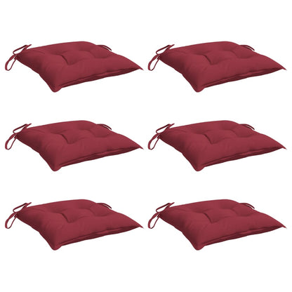 Almofadões de cadeira 6 pcs tecido oxford vermelho tinto