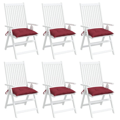 Almofadões de cadeira 6 pcs tecido oxford vermelho tinto