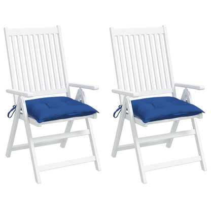 Almofadões de cadeira 2 pcs 40x40x7 cm tecido oxford azul