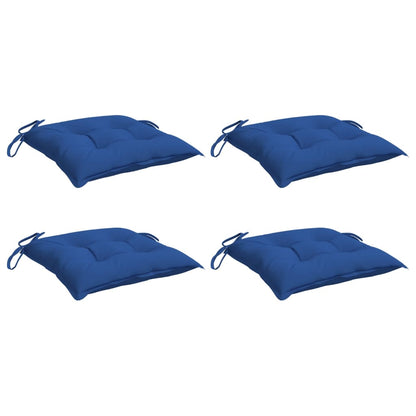 Almofadões de cadeira 4 pcs 40x40x7 cm tecido oxford azul