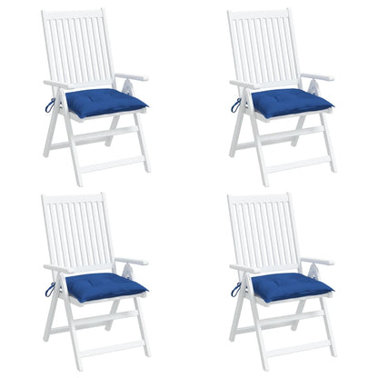 Almofadões de cadeira 4 pcs 40x40x7 cm tecido oxford azul