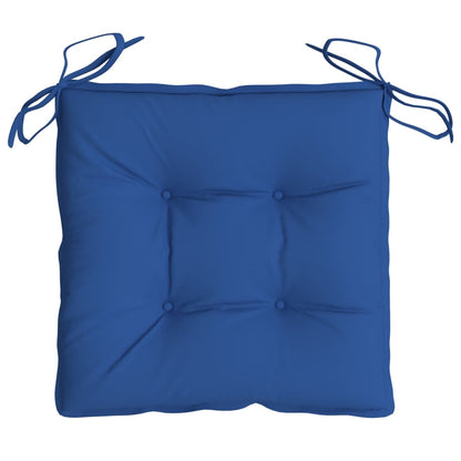 Almofadões de cadeira 4 pcs 40x40x7 cm tecido oxford azul