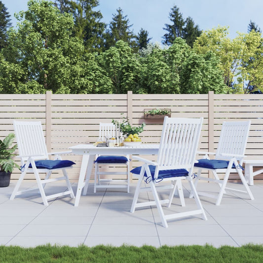 Almofadões de cadeira 4 pcs 40x40x7 cm tecido oxford azul