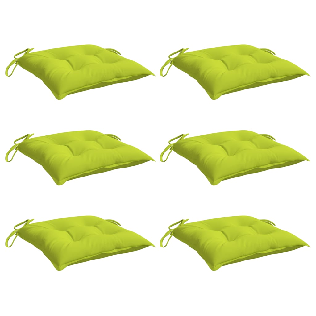 Almofadões de cadeira 6 pcs tecido oxford verde brilhante