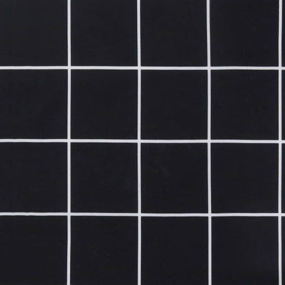 Almofadões para cadeira 6 pcs 40x40x7 cm tecido xadrez preto