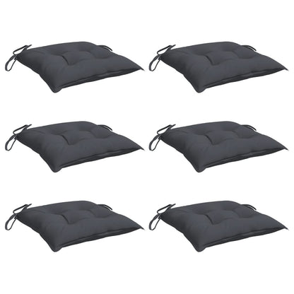 Almofadões de cadeira 6 pcs 50x50x7 cm tecido oxford antracite