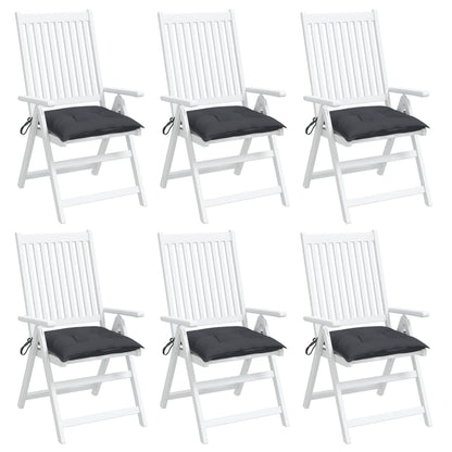 Almofadões de cadeira 6 pcs 50x50x7 cm tecido oxford antracite