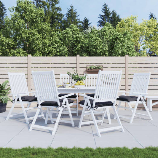 Almofadões de cadeira 6 pcs 50x50x7 cm tecido oxford antracite