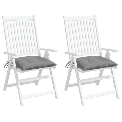 Almofadões de cadeira 2 pcs 50x50x7 cm tecido oxford cinzento