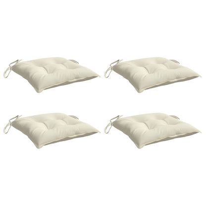 Almofadões de cadeira 4 pcs 50x50x7cm tecido oxford branco nata