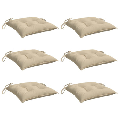 Almofadões para móveis de paletes 6 pcs tecido oxford bege