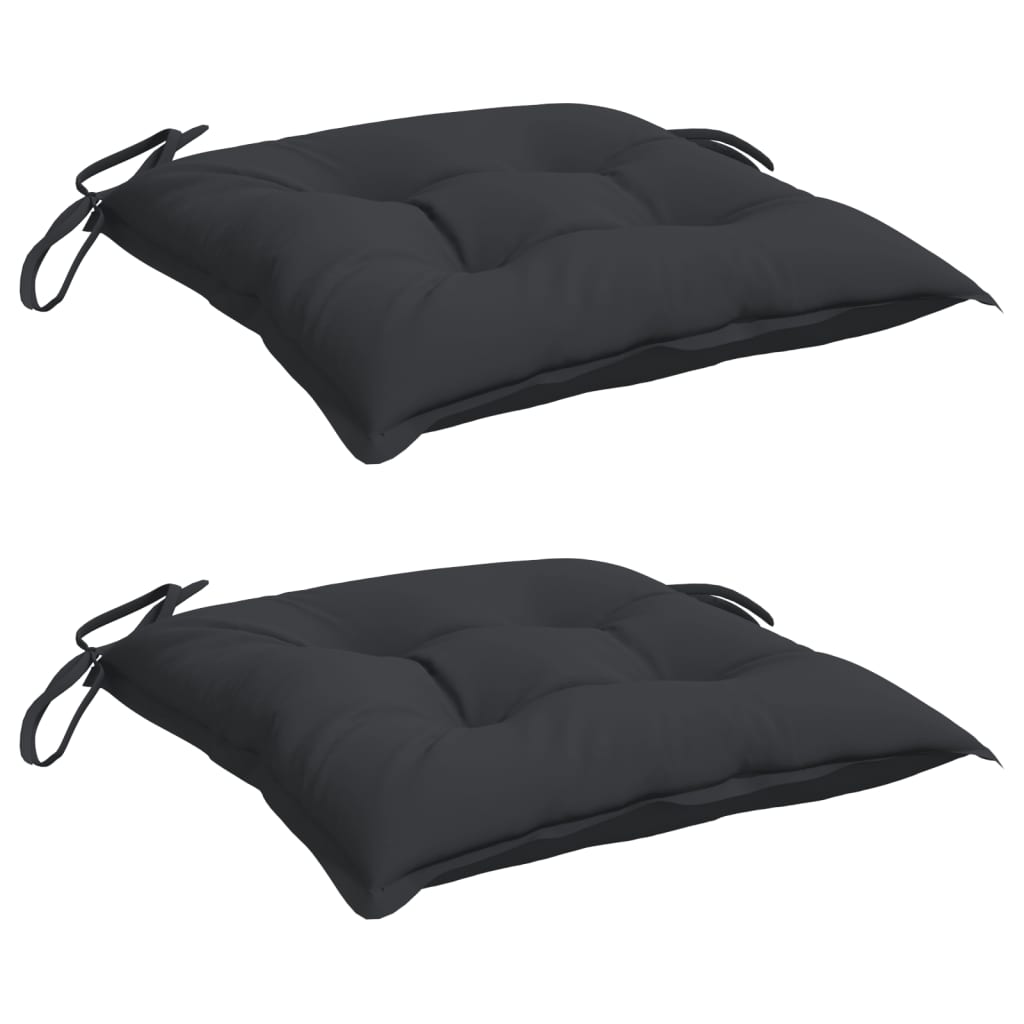 Almofadões para móveis de paletes 2 pcs tecido oxford preto