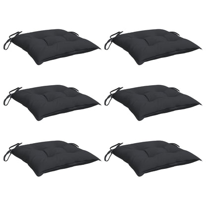 Almofadões para móveis de paletes 6 pcs tecido oxford preto