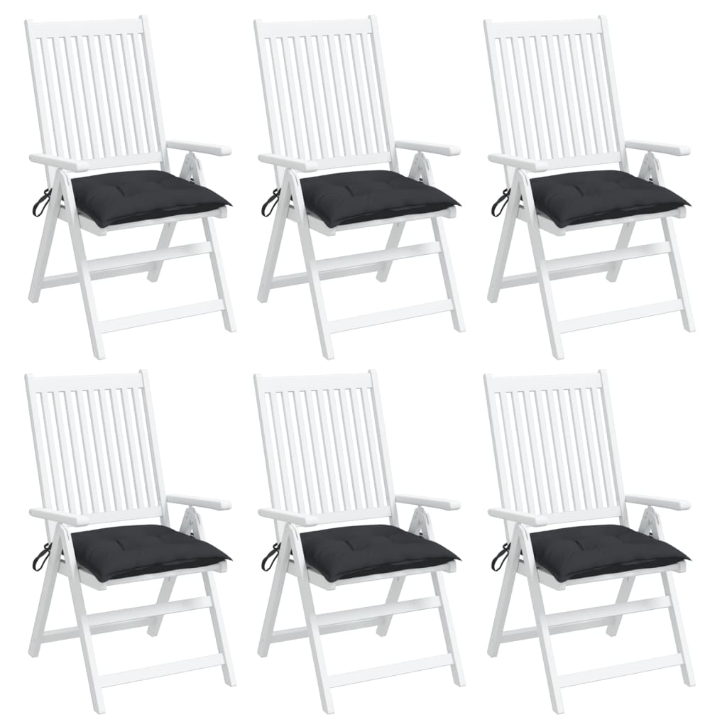 Almofadões para móveis de paletes 6 pcs tecido oxford preto