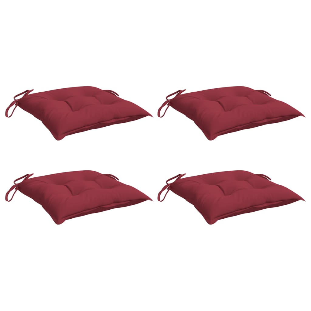 Almofadões móveis de paletes 4 pcs tecido oxford vermelho-tinto
