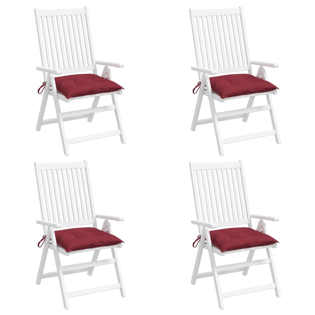 Almofadões móveis de paletes 4 pcs tecido oxford vermelho-tinto