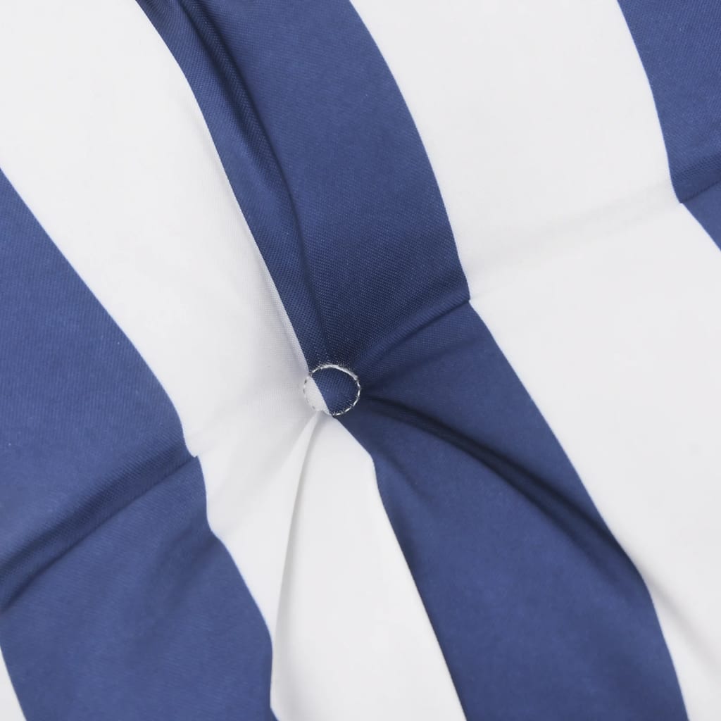 Almofadões p/ cadeira 6 pcs tecido oxford riscas azul/branco
