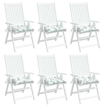 Almofadões p/ cadeira 6 pcs tecido oxford padrão folhas