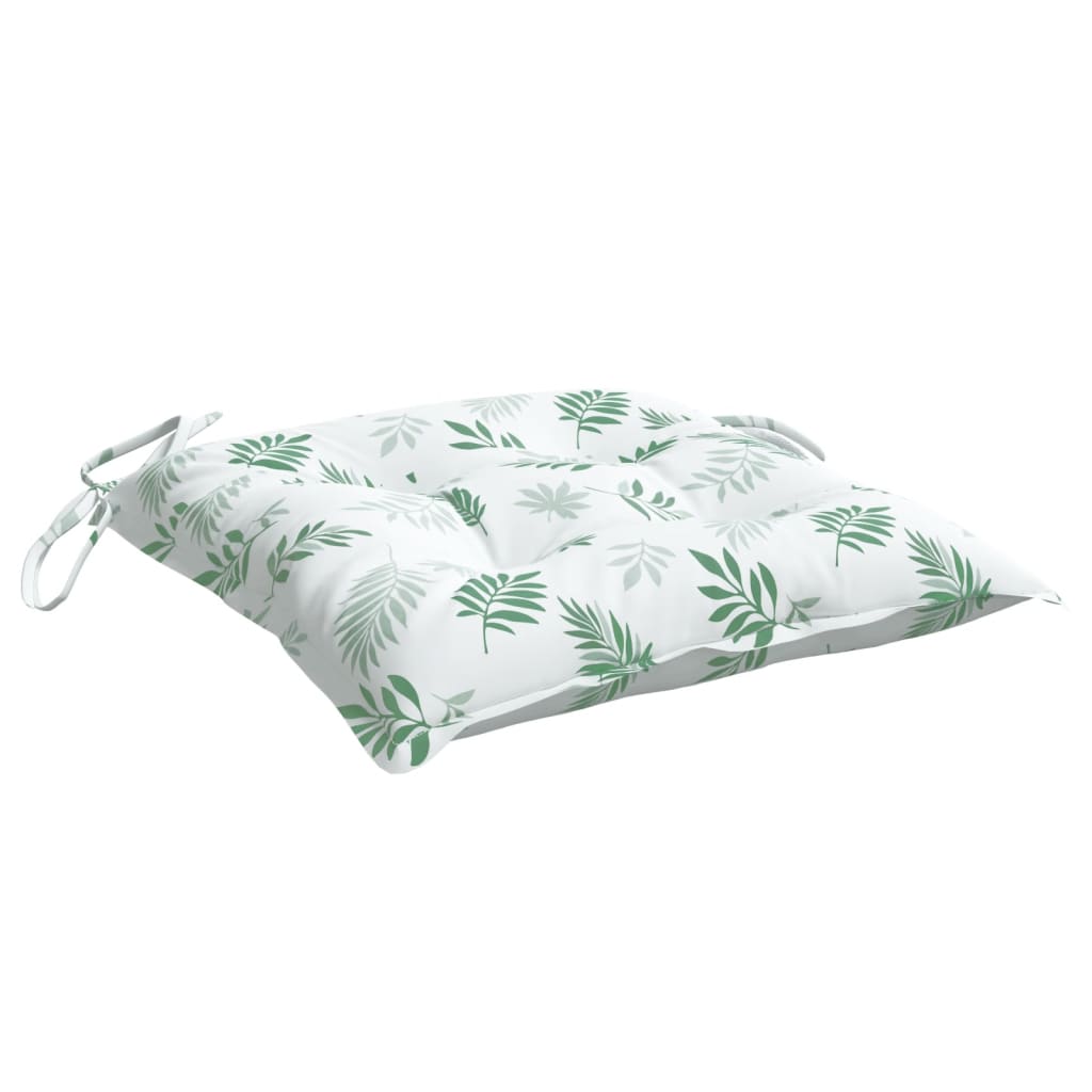 Almofadões p/ cadeira 6 pcs tecido oxford padrão folhas