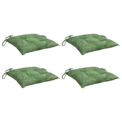 Almofadões p/ cadeira 4 pcs 50x50x7 cm tecido padrão folhas