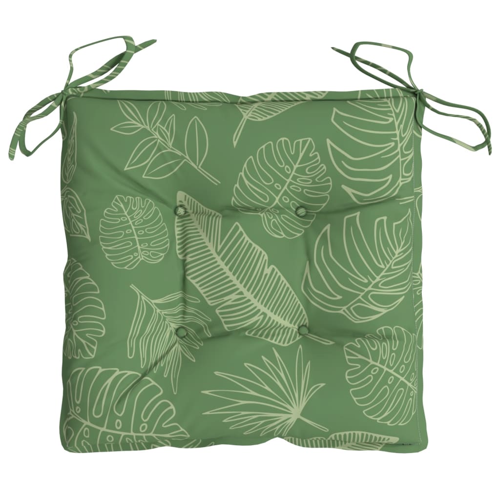 Almofadões p/ cadeira 4 pcs 50x50x7 cm tecido padrão folhas