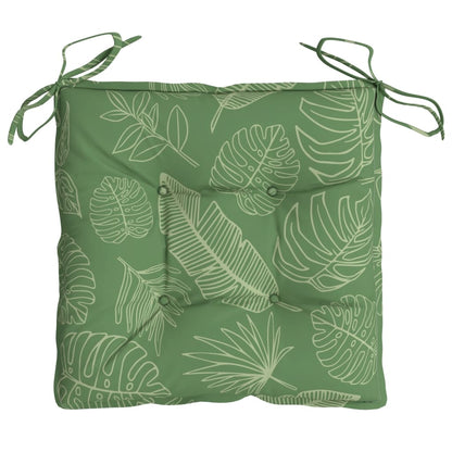 Almofadões p/ cadeira 4 pcs 50x50x7 cm tecido padrão folhas