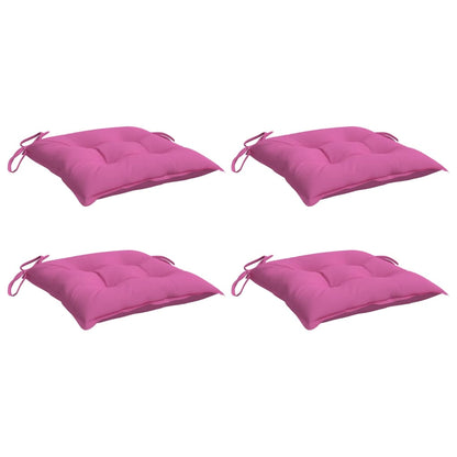 Almofadões de cadeira 4 pcs 50x50x7 cm tecido oxford rosa