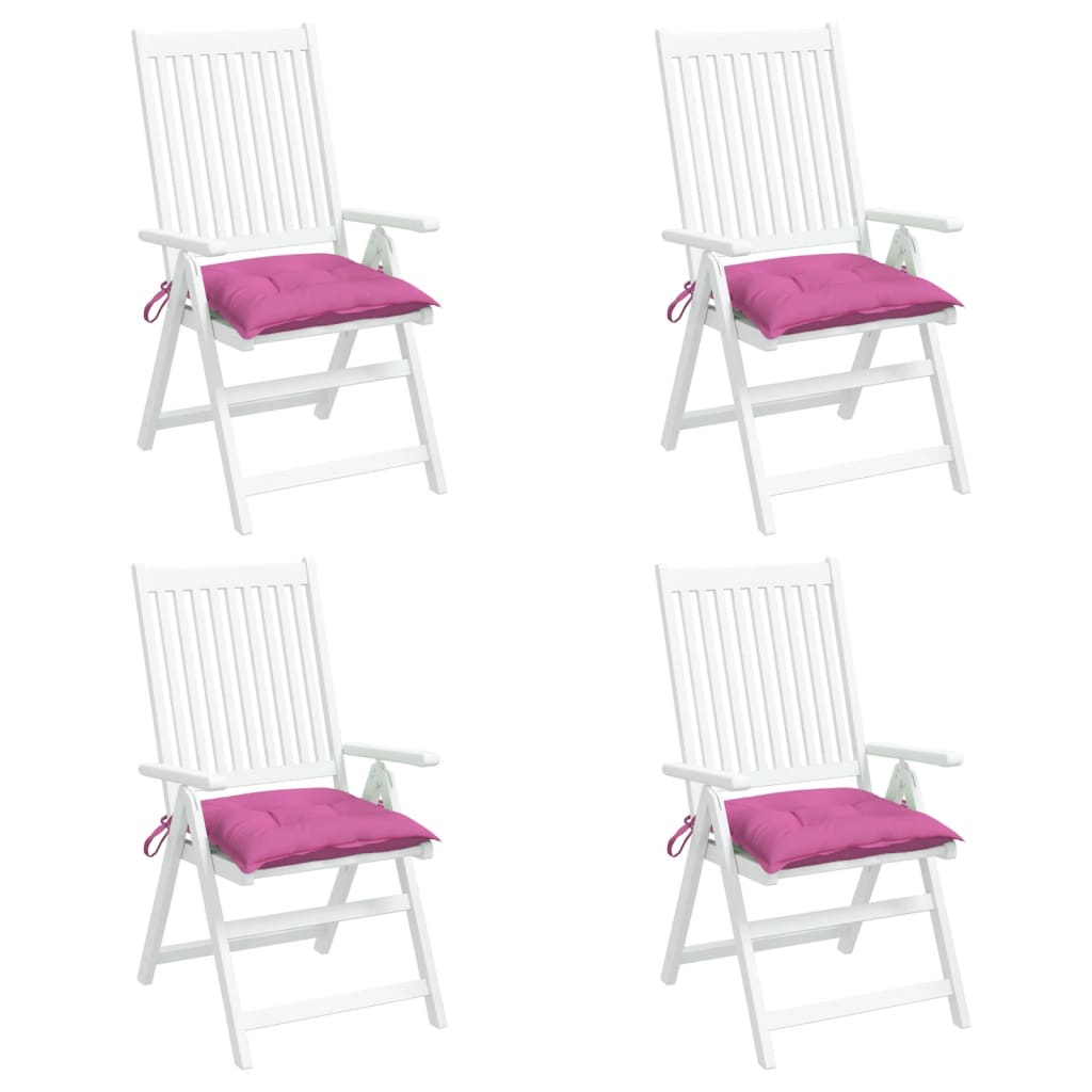 Almofadões de cadeira 4 pcs 50x50x7 cm tecido oxford rosa