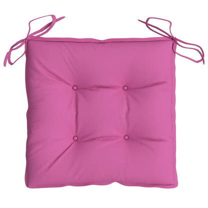 Almofadões de cadeira 4 pcs 50x50x7 cm tecido oxford rosa