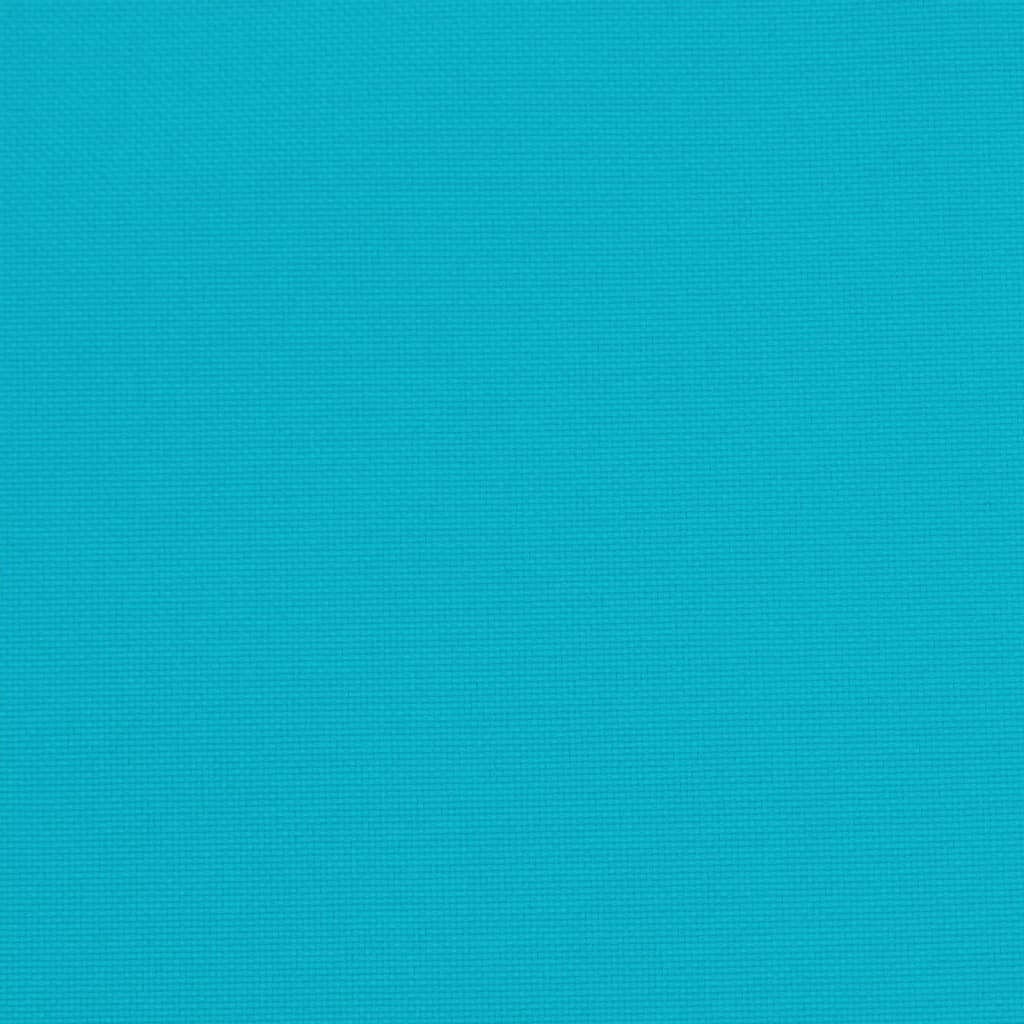 Almofadões de cadeira 4 pcs 50x50x7 cm tecido oxford turquesa