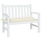 Almofadão p/ banco de jardim 100x50x7 cm tecido oxford creme