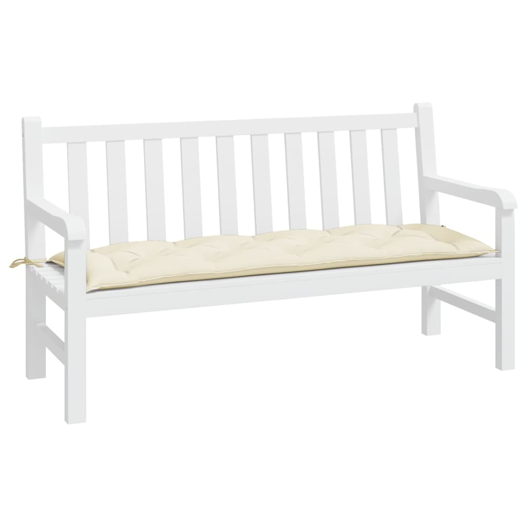 Almofadão p/ banco de jardim 150x50x7 cm tecido oxford creme