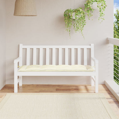 Almofadão p/ banco de jardim 150x50x7 cm tecido oxford creme