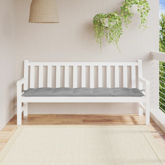 Almofadão p/ banco de jardim 180x50x7cm tecido oxford cinzento