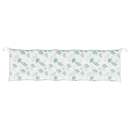 Almofadão banco jardim 180x50x7 cm tecido oxford padrão folhas
