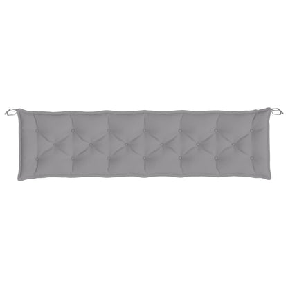 Almofadão p/ banco de jardim 200x50x7cm tecido oxford cinza