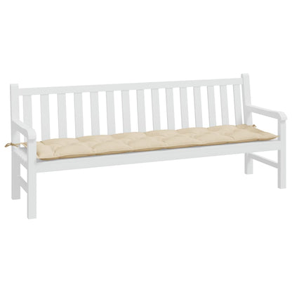 Almofadão p/ banco de jardim 200x50x7 cm tecido oxford bege