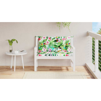 Almofadões p/ banco de jardim 2 pcs 100x50x7 cm tecido multicor