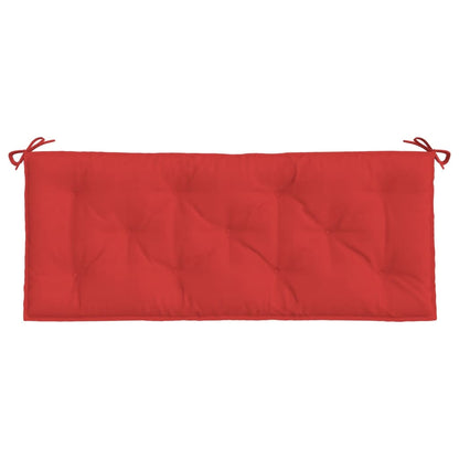 Almofadões banco jardim 2 pcs 120x50x7cm tecido oxford vermelho
