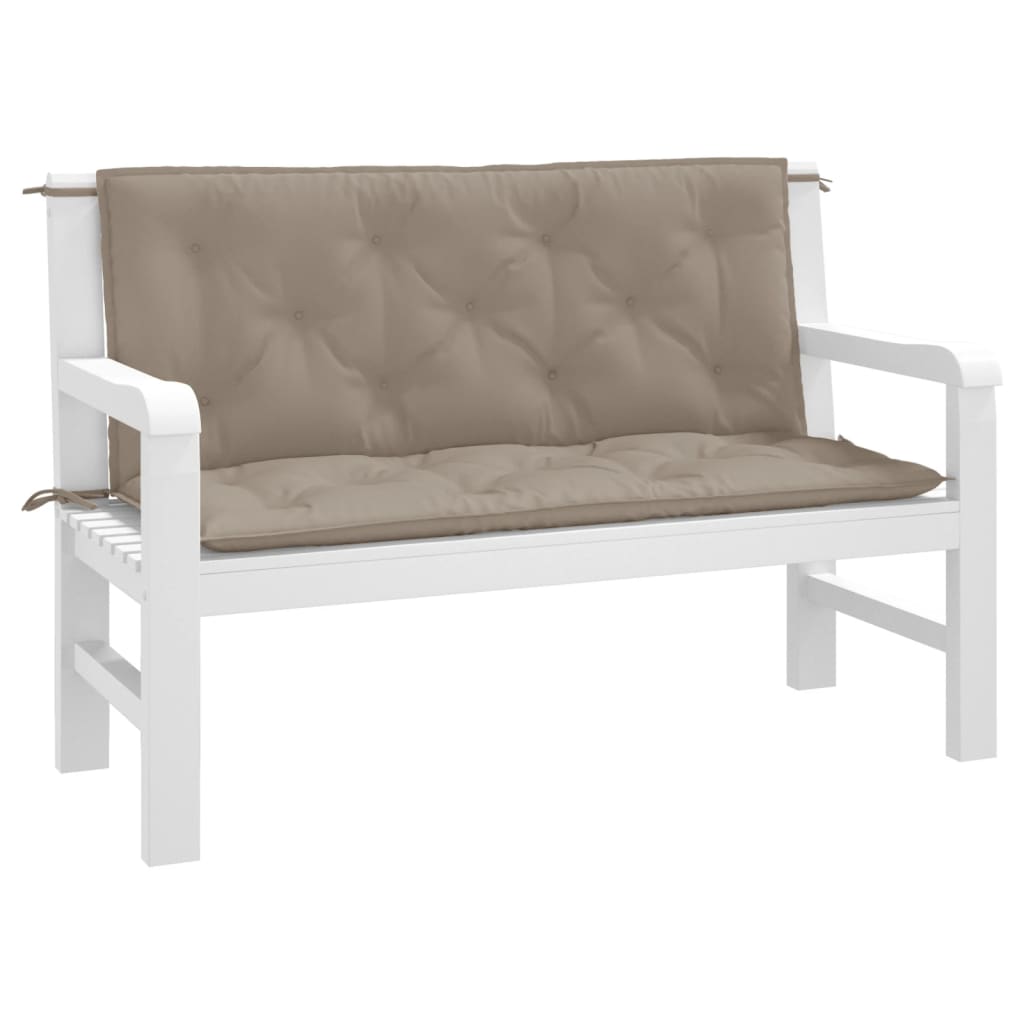 Almofadões banco jardim 2 pcs tecido oxford cinza-acastanhado