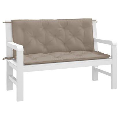 Almofadões banco jardim 2 pcs tecido oxford cinza-acastanhado