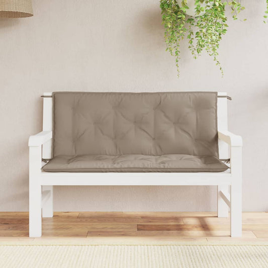 Almofadões banco jardim 2 pcs tecido oxford cinza-acastanhado