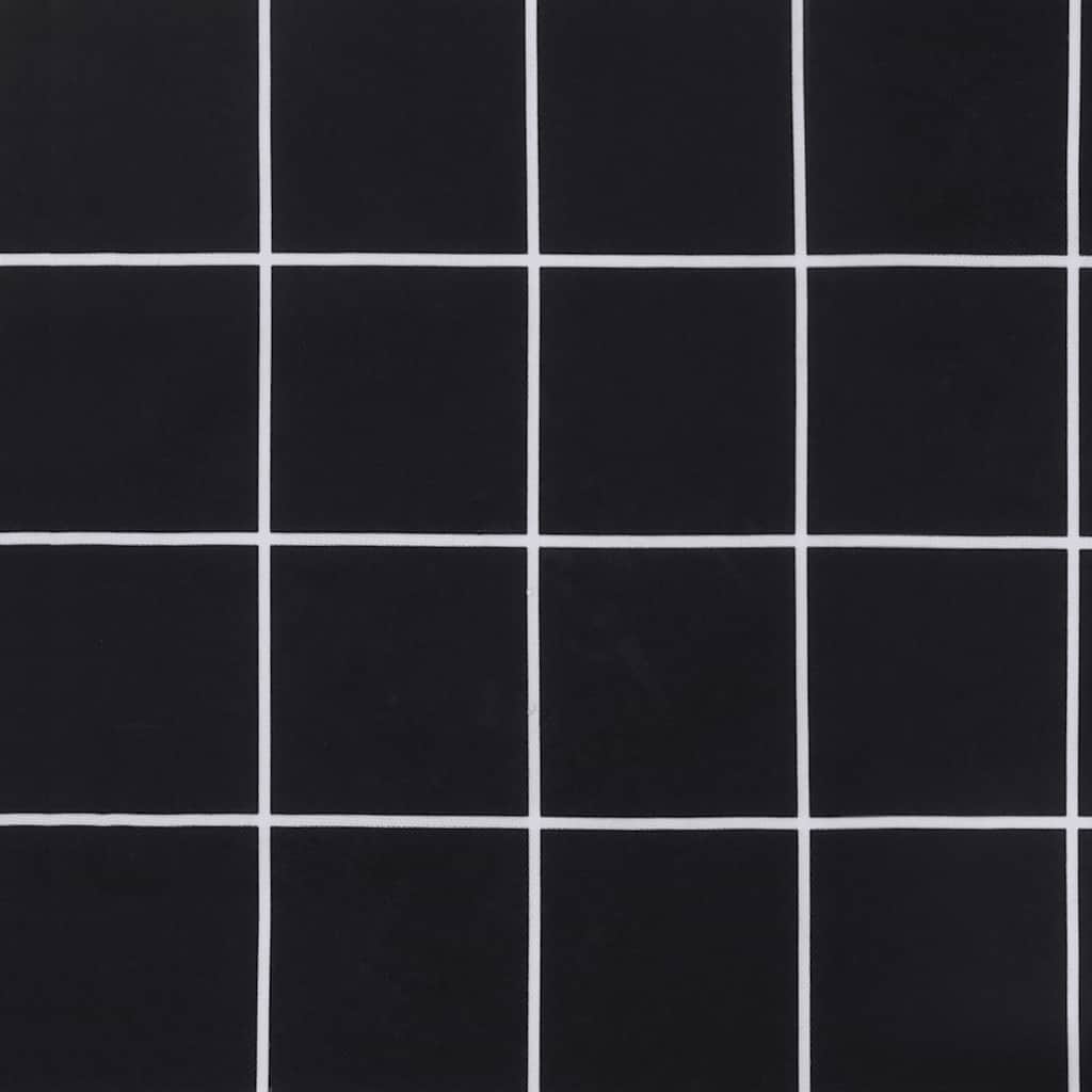 Almofadões p/ banco jardim 2 pcs 120x50x7cm tecido xadrez preto
