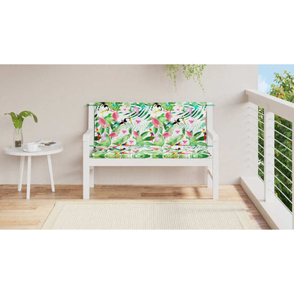 Almofadões p/ banco de jardim 2 pcs 120x50x7 cm tecido multicor